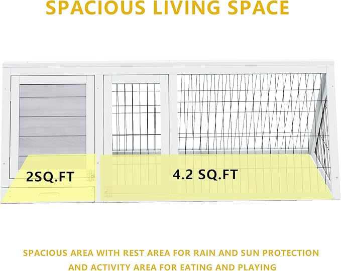 Wooden Quail Cage Indoor Outdoor,A-Frame Quail Coop,Triangle Rabbit Hutch with 2 Doors & Ventilating Wire for Small Animals,Sold by XilishppEcxEco (Grey)
