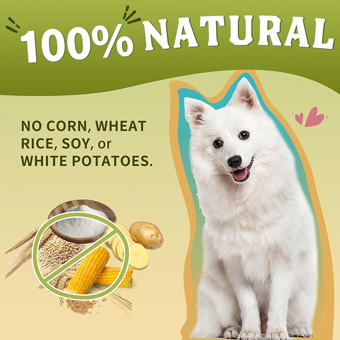 Glucosamine for Dogs, Hip and Joint Supplement for Dogs with Chicken Flavor, Anti Inflammatory, Dog's Chondroitin, Digestive Enzymes, Omega-3, Vitamin D, MSM, Calcium, Turmeric, 120 Freeze-Dried Chews