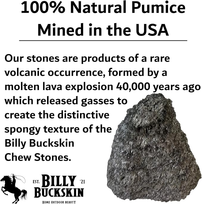 Chew Toys for Chinchilla, Lava Block Toys for Small Pet Animals like Rat, Mice, Bunny, Hamster, Degus, Gerbils, Pumice Blocks, Guinea Pig Toy, Rabbit Chew Toy by Billy Buckskin - Pack of 8