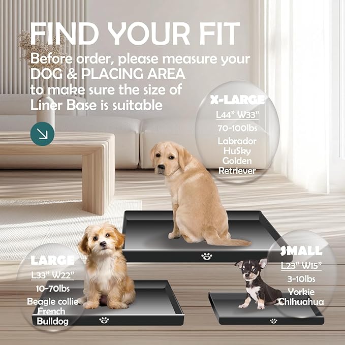 MEEXPAWS Dog Grass Pad with Foldable Dog Litter Box, Extra Large Pee Pad Holder Foldable Liner Base High Side with Odor Free Artificial Grass for Potty Training Balcony, 2 PCS Reusable Pee Pads