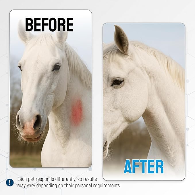 Horse Wound Care Spray with Silver – Wounds, Scratches, Cuts, Abrasions, Itching, Hot Spots, Skin Irritation – First Aid Solution and Breeds – 4 Oz