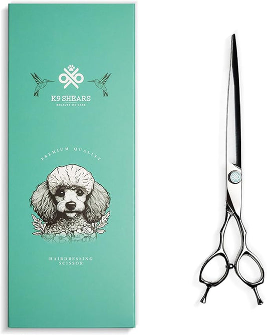 8" Dog Grooming Scissors – Handcrafted, Ergonomic, VG10 Stainless Steel for Sharper, Tougher, Better Edge Retention, Lightweight Shears with 3D Convex Blade for Dogs and Cats