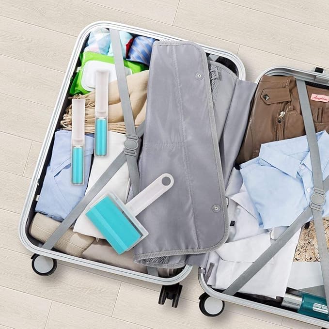 Washable Reusable Lint Roller 3 Pack, Portable Travel Sticky Dog Cat Hair Remover Cleaner with Cover Include Medium and Mini Size for Clothes, Pet Hairs, Carseats