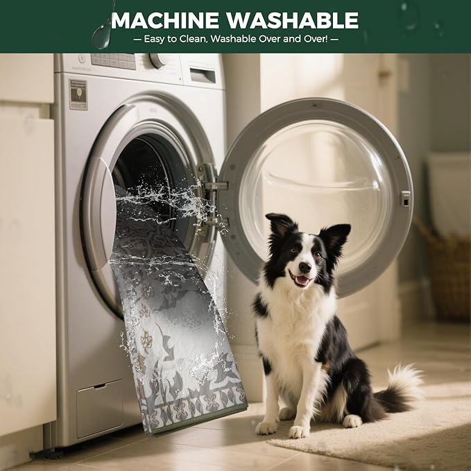 FXW Washable Pee Pads for Dogs, Puppy Pads with Super Absorbent, Specifically Designed for FXW Rollick/Homeplus 32 inch 8 Panels Dog Playpen, 71" Square, Boho, 1 Pack