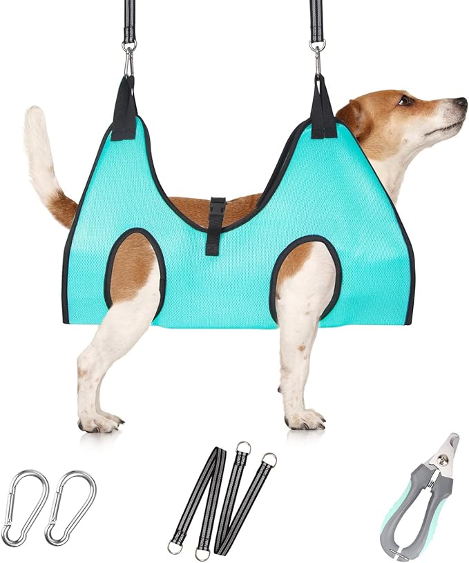 Dog Grooming Hammock - Upgrade Pet Grooming Harness for Nail Trimming (S 30lb), Dog Sling for Nail Clipping, Dog Hanging Holder Hanger for Cutting Nail with Nail Clippers