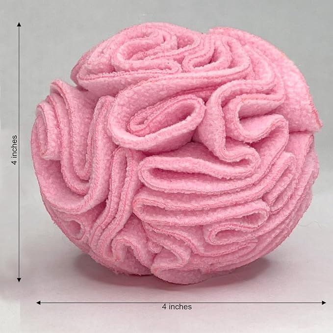 Puppy and Small Breed Snuffle Interactive Foraging Dog Puzzle Ball Toy Pink