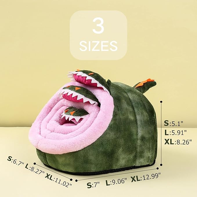 JanYoo Hedgehog Rat Bed Guinea Pig House Hamster Supplies Chinchilla Cage Ferret Rat Gerbil(S,Crocodile)