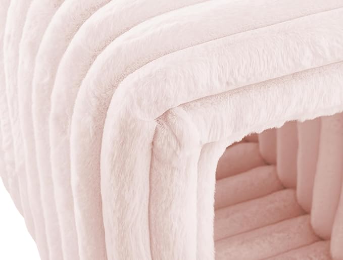 Storage Bench Pet Supplies Corduroy Bench Cat's nest to Hide for The Living Room, Entryway and Bedroom (Pink)