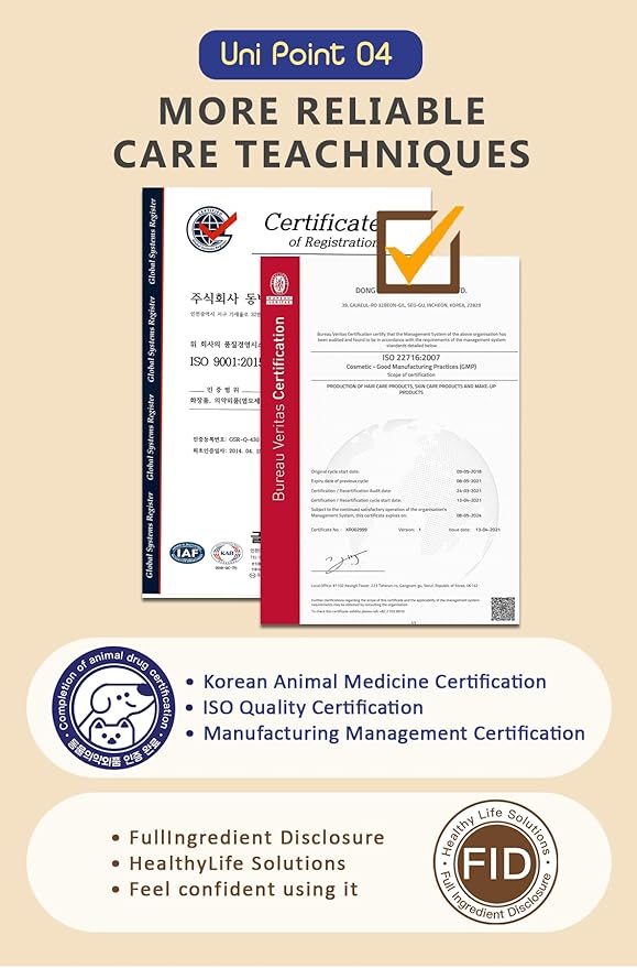 Unipaws Biotin Dog Shampoo for Long-Haired Coats – Deshedding, Detangling & Moisturizing for Silky, Tangle-Free Fur with Probiotics - EWG Green & Light Elegent Scent, Made in Korea, 16.9 Fl Oz / 500ml