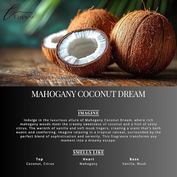 Mahogany Coconut Dream Carpet Freshener Powder: Powerful Odor Eliminator for Home, Upholstery Deodorizer, Carpet Deodorizer, Pet Urine, Cat Litter Box - Mahogany Coconut Dream Fragrance.