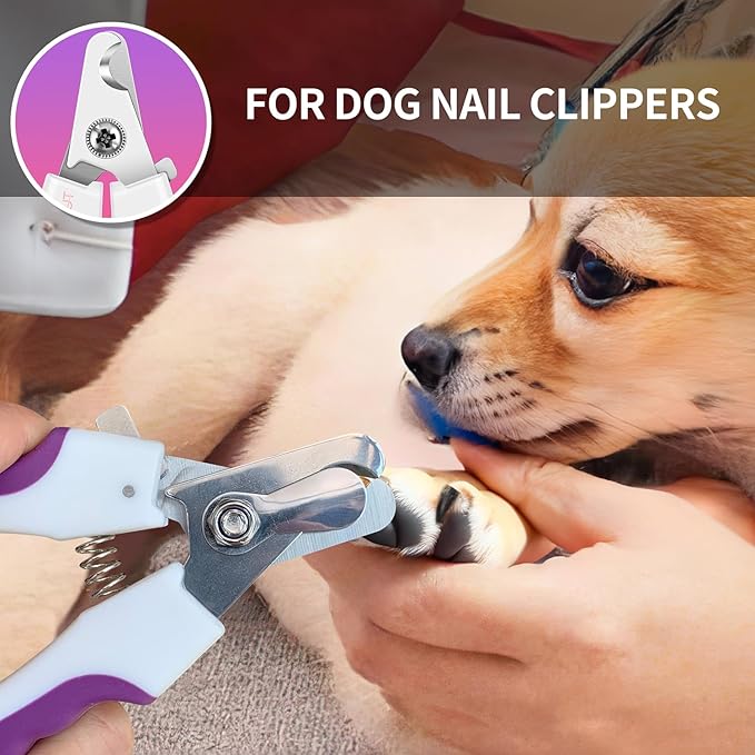 OneCut 6" Dog Nail Clippers for Small, Medium and Large Breed Professional Pet Nail Trimmers -Suitable for Cats, Rabbits and Guinea Pigs with Safety Guard to Avoid Over Cutting (Pink)