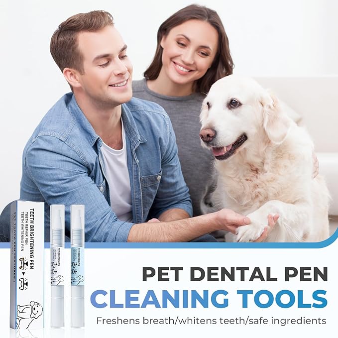Pet Toothbrush Pen, 2025 Upgrade Pet Oral Repair Gel, Dog & Cat Dental Care, Fresh Breath, White