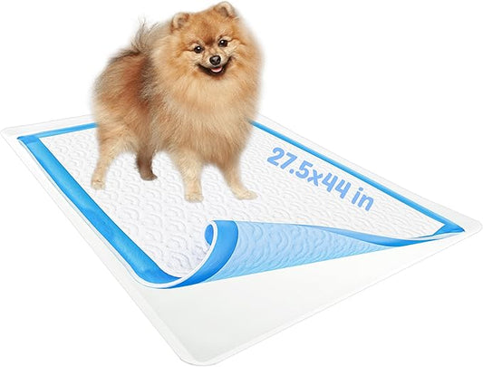 TidyFriend Dog Pee Pad Holder Tray Fits for 27.5” x 44” Wee Wee Pee Pads - Stable Grip, Raised Edges, Quick-Wipe Silicone Surface Dog Potty Tray Holder for Indoor Flooring Protection (White)