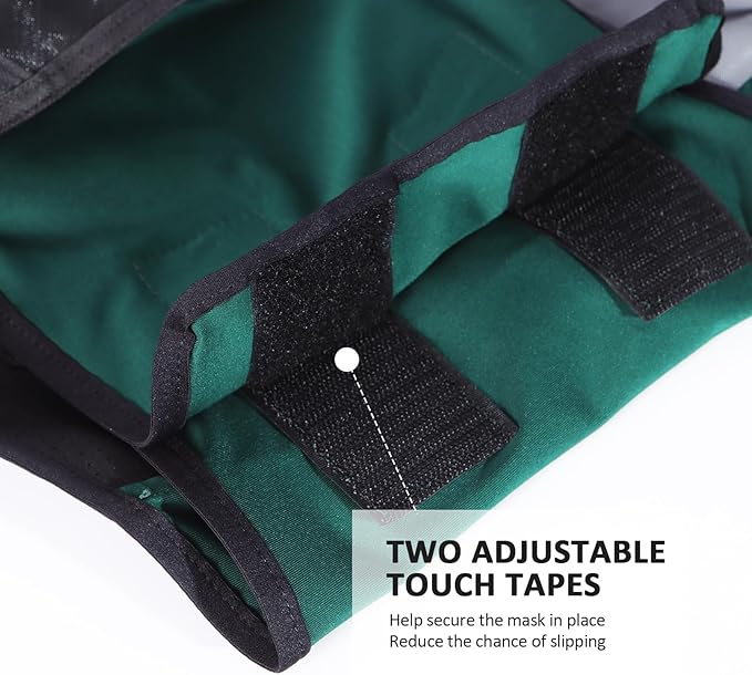 Horse Fly Mask Large Space Breathable UV Protection Equine Mask with Reflective Features on Ears Hunter Green L