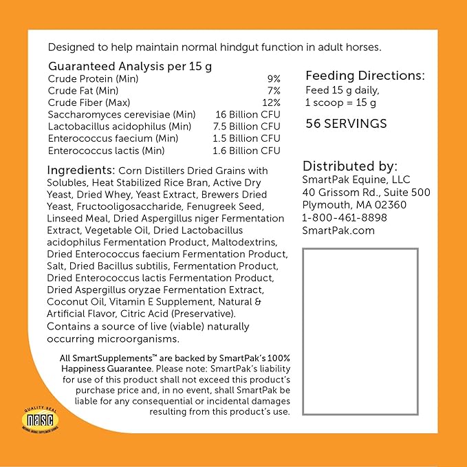 Senior Support SmartPak | Prebiotics and Probiotics | Turmeric Supplement | Flax Seed for Skin & Coat Health | Antioxidant Support for Senior Horses | 28 Days Supply