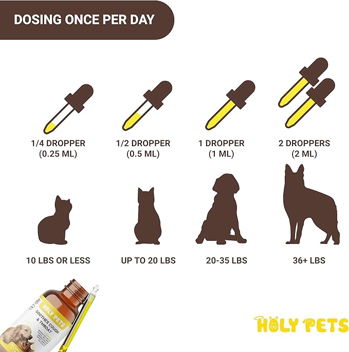 Cough Medicine for Dogs & Cats, Respiratory Infection Support - Sneezing Relief & Kennel Cough Treatment - Pet Asthma Support - Made with Natural Ingredients in The USA (4oz)