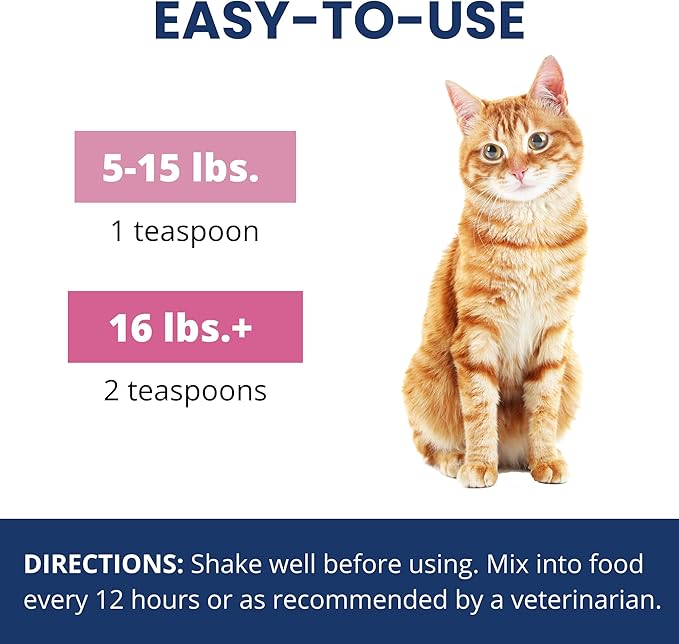 Under the Weather Anti-Diarrhea Liquid for Cats - Soothe Your Pet's Upset Stomach and Provide Relief from Diarrhea - (4 oz Bottle)