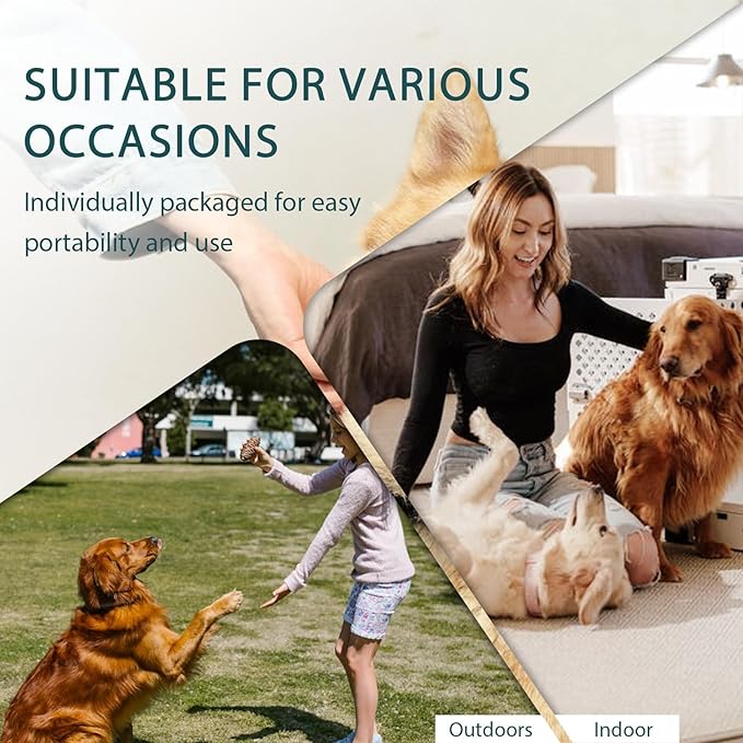 WLP 72 PCS Pet Cleaning and Deodorizing Glove Wipes for Dogs & Cats Hypoallergenic Pet Cleaning and Hydrating Glove Bath Wipes Enriched with Aloe & Jojoba Oil Individually Wrapped