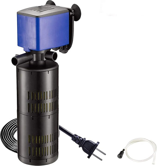 Water Pump 320 GPH 3-in-1 Submersible Internal Filter Aquarium Powerhead Water Pump Ultra Quiet For Aquarium,Fish Tank
