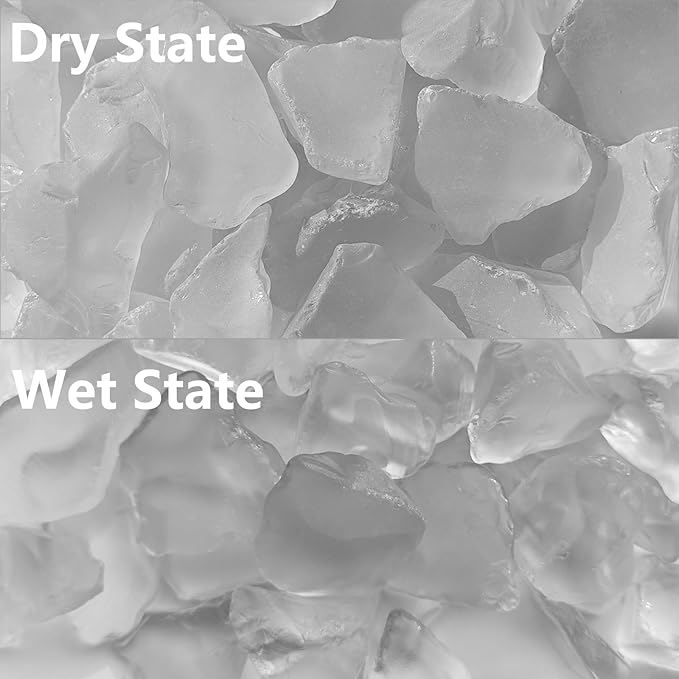 Sea Glass Block - 1LB White Frosted Sea Glass - Vase Filler and Aquarium Ornament, DIY Craft Supplies for Art, Sea Glass Decor, Beach Weddings, and Home Decor