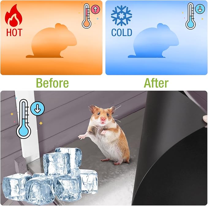 GUTINNEEN Rabbit Hutch Bunny House, 36.6" L Rabbit Cage with Anti Chewing Ramp, Guinea Pig Cage with Cooling Galvanized Sheet, Detachable Legs(Grey)