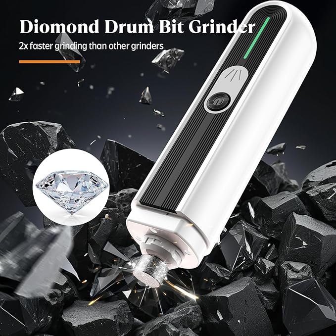 YABIFE 4-Lights Dog Nail Grinder, Easy Quick Locate Dog Nail Trimmers, for Puppy Paw Toenails or Pets from Small, Medium to Large, with Travel Lock, Whisper Quiet, Heavy Duty 3 Speeds