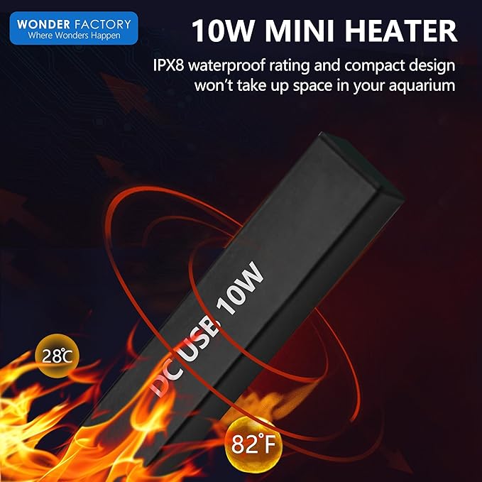 Small Aquarium Starter Kit, 2.6 Gallon Glass Betta Fish Tank with Heater Self Cleaning System Efficiency Filter Bright Light Rocks Gravel Cleaning Tool Set, Leak-Proof Ultra-Clear Rimless Desktop Tank