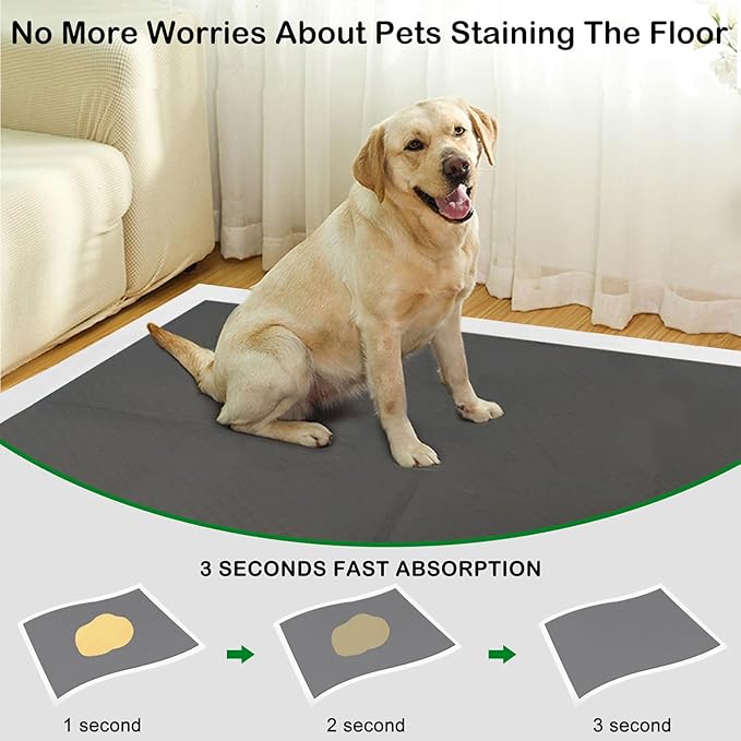 ELEGX 48"x36" Extra Large 30 Pcs Odor-Control Super Absorbency Charcoal Pee Pads for Dogs,Leak-Proof Pet Training Pee Pads,Thicken Disposable Potty Pads Puppy Training Pads for Cats Rabbits