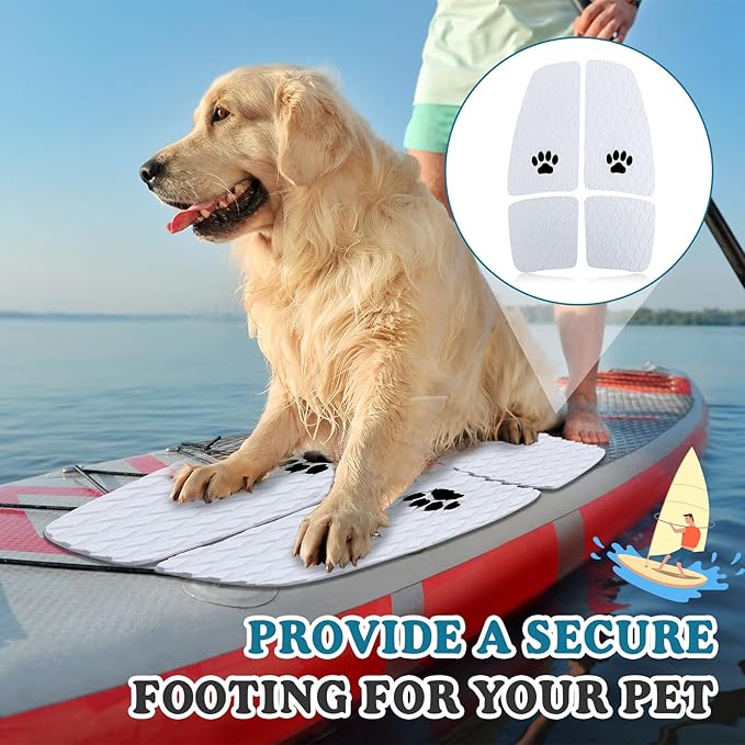 Dog Traction Pad Dog Paddle Board Kayak Accessories 21.2 x 15.3 Inch Non Slip Deck Grip Mat Surfboard Traction Good Grip EVA Foams for SUP Skimboard Paddleboard Surfboard
