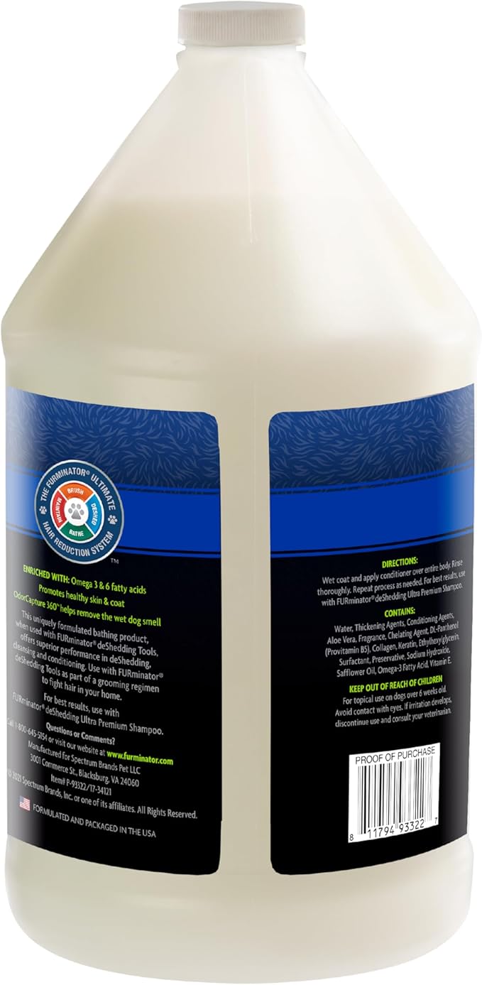 FURminator® deShedding Ultra Premium Conditioner for Dogs, 128 Oz, with Pump