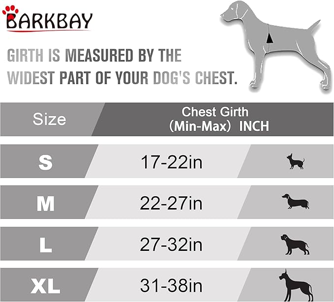 BARKBAY No Pull Dog Harness Front Clip Heavy Duty Reflective Easy Control Handle for Large Dog Walking(Star,M)