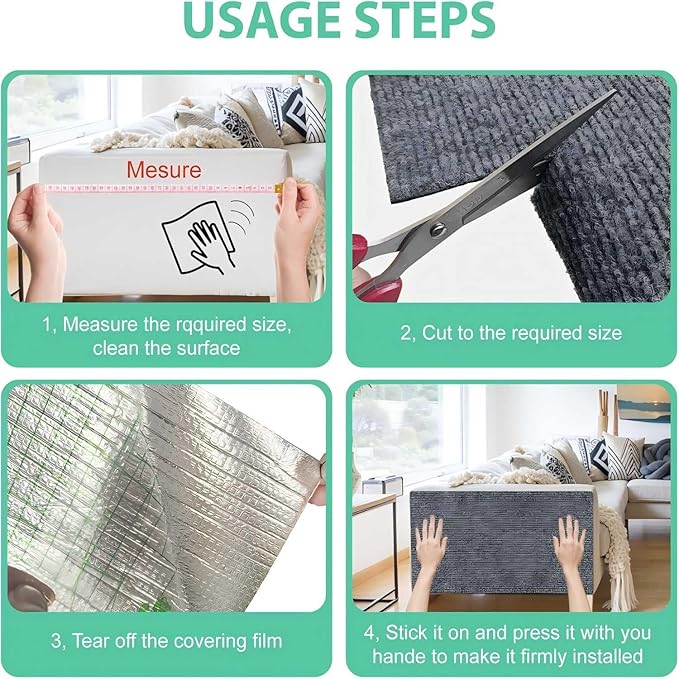 Cat Scratch Couch Furniture Protector, Adhesive Cat Scratch Pad Deterrent for Furniture, DIY Climbing Cat Scratcher Couch Protector from Cat Claws Scratching Indoor (Dark Grey 11.8"X39.4")