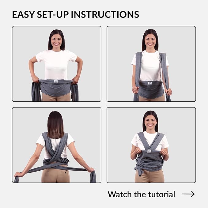 Dog Sling Carrier for Small Dogs - Anti-Anxiety Cat Sling, Puppy Pouch - Pet Sling in Gray Black Blue Green Pink Yellow (Gray, Large)