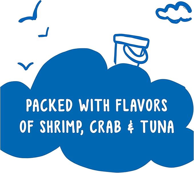 Purina Friskies Party Mix Cat Treats, Beachside Crunch, Made with Ocean Whitefish, Crunchy Cat Treats for Adult Cats, 20-Ounce Resealable Canister (Pack of 4)