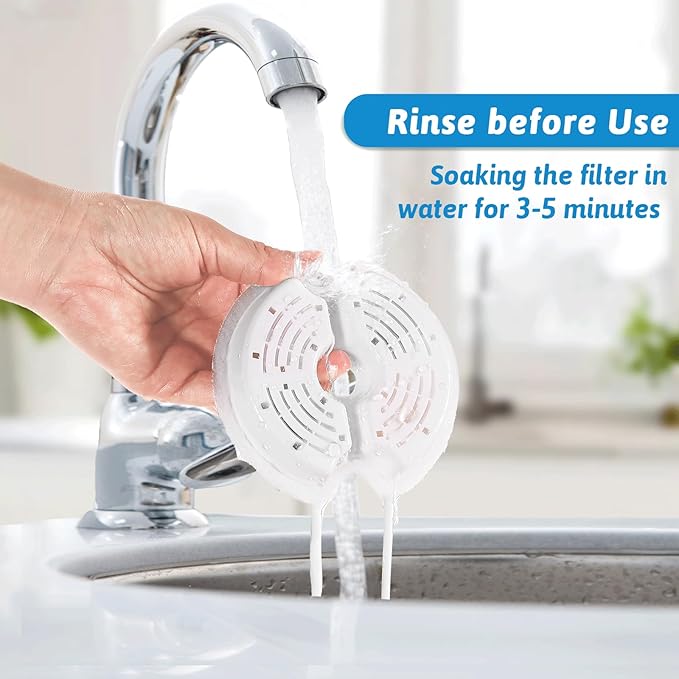 Cat Water Fountain Filters for 84oz/2.5L Stainless Steel Pet Fountain and 67oz/2.0L Plastic Cat Drinking Fountain, 12 Pack Pet Replacement Filters Set