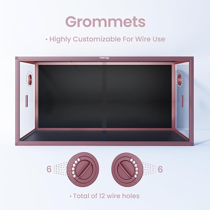 120 Gallon Reptile Terrarium, 48" x 24" x 24" Reptile Enclosure with Sliding Door Top Screen Ventilation,Blue Tongue Skink Tank for Easy Maintenance