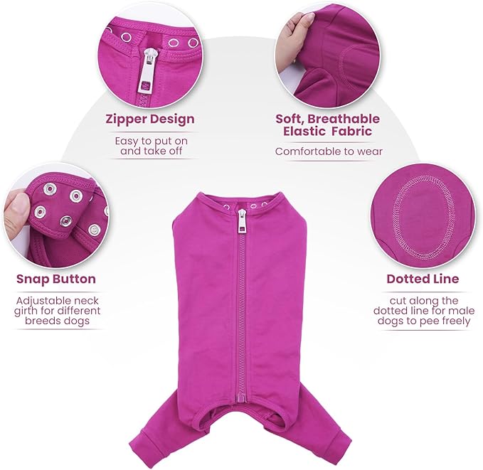 Nanaki Dog Wound Care Shirt, Dog Leg Sleeve To Stop Licking Rear Leg And Abdomen, Doggy Surgery Suit Female Spay,Doggy Onesie For Surgery Female Male, Pet Surgical Recovery Suit Pet Wound Heal Clothes