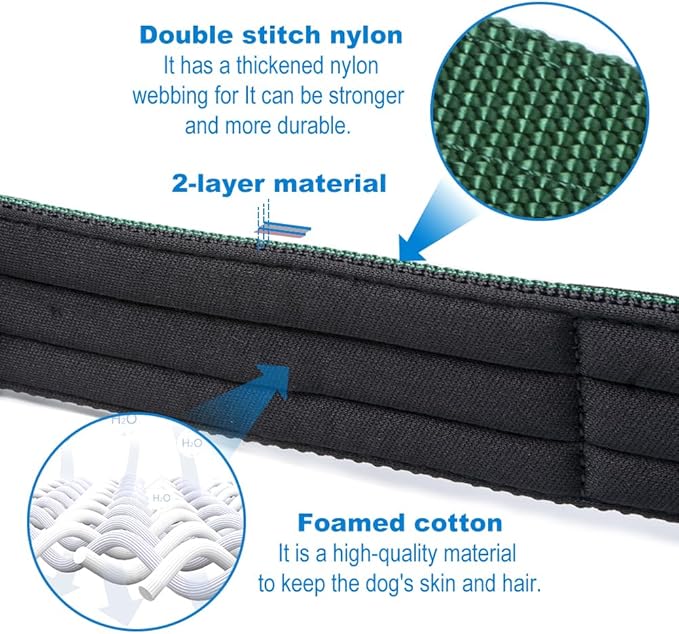 TSPRO Tactical Dog Collar 1.25 Inch Wide Thick Dog Collars with Heavy Duty Metal Buckle, Durable, Strong, Adjustable for Small Dogs (Yellow S)