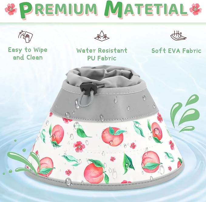 Cat Cone Collar Soft to Stop Licking, Adjustable, Foldable Lightweight Kitten Cones After Surgery Recovery for Cats & Kittens, Cat Cone Alternative (PinkWhite, S)