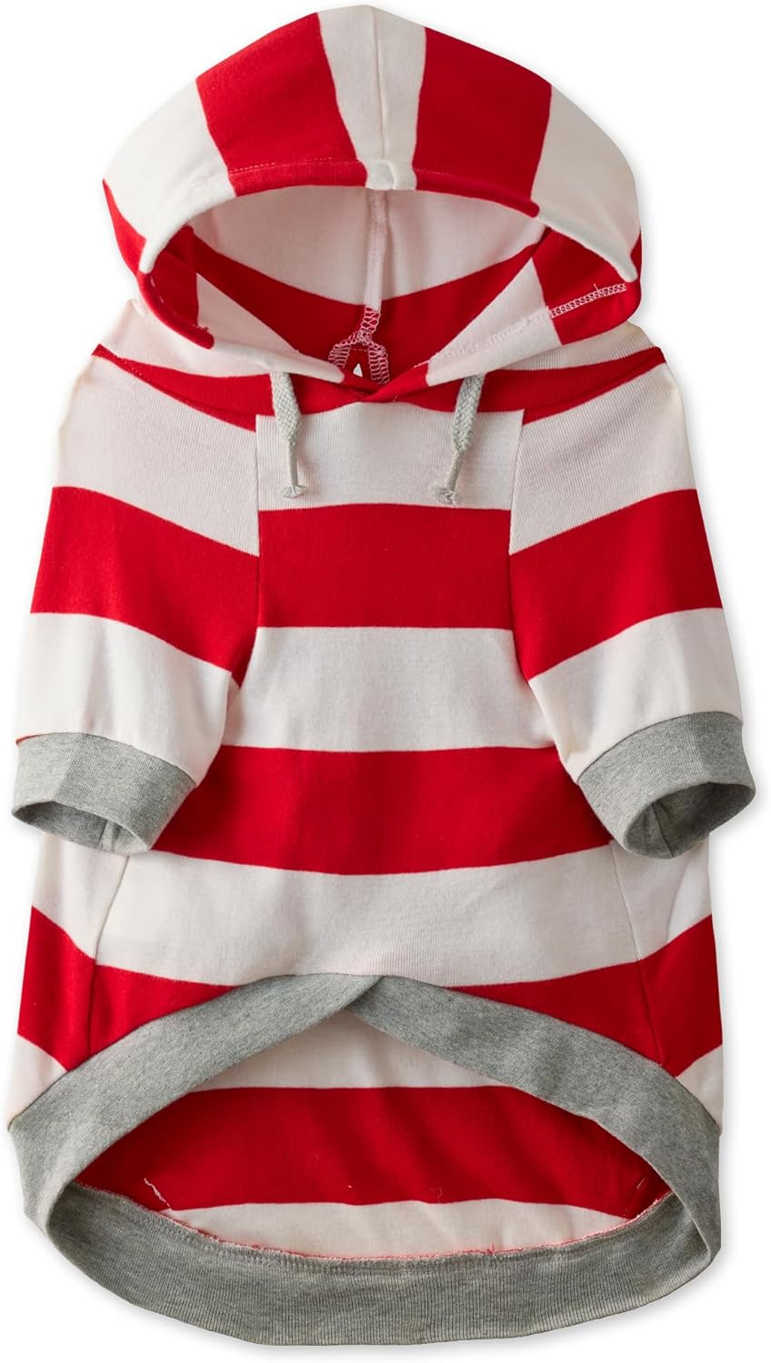 Rocky – The Orginal Lightweight Hooded TEE 100% Organic Cotton Dog Hoodie Pet Coat Sweater for Small Dogs, Available in Multiple Colors **XX-Small (4-7 lbs)**