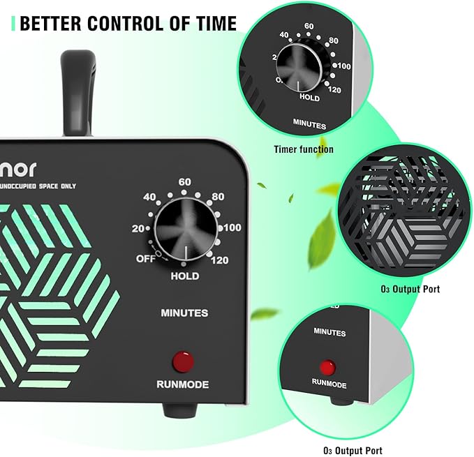 Ozone Generator 90,000mg/h, Ozone Air Purifier Deodorizer for Areas of 6,000 Square Feet, Efficient odor removal for Home, Basement, Smoke, Pet Room,Factory,Mall