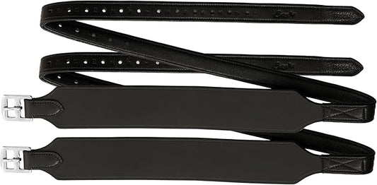 Exion Wide Stability Stirrup Leathers for English Saddles | Premium Cowhide Leather | Enhanced Leg Stability & Comfort | Sizes: 48" to 62"