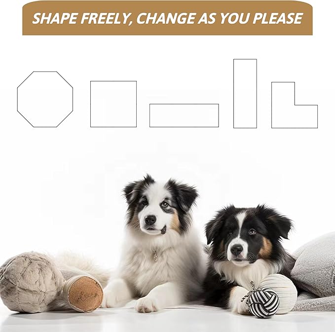 Dog Playpen, Outdoor Dog Fence, 8 Panels, 32" H Dog Pen for Medium/Small Dogs, Heavy Duty Metal Pet Fence with Gate, Portable Dog Fence for RV Camping and Yard (Black)