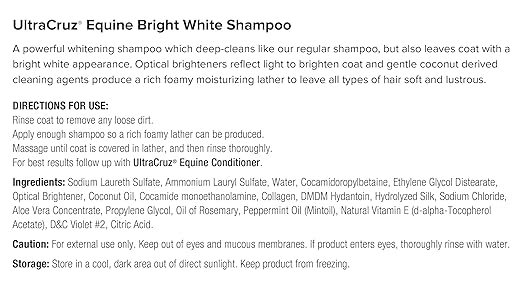 UltraCruz® Equine Bright White Shampoo, 1 Gallon