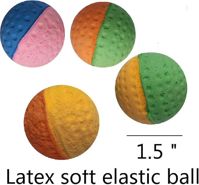 YnFag Foam Balls Soccer Balls Cat Toys for Indoor Cats (12Pcs Two-Color Golf)