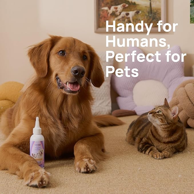 HICC PET Dog Eye Drops 5.1 fl oz Eye Drops for Dogs and Cats Vet-Recommended Dog Eye Infection Treatment to Soothe Infection Allergy, Relieve Dry Eyes Pink Eyes, Pet Tear Stain Cleaner