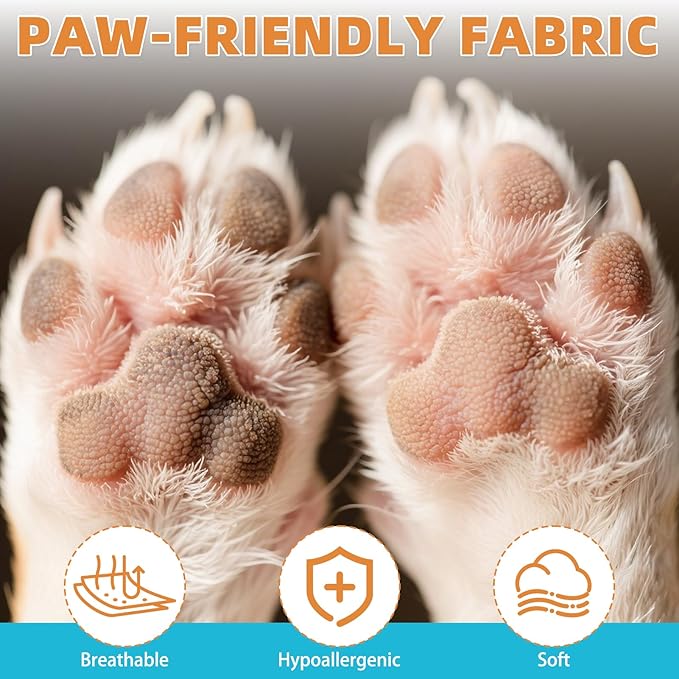 KOOLTAIL Dog Socks for Hot Pavement, Summer Breathable Dog Socks to Prevent Licking Paws, Non Slip Pet Boots&Paw Protectors for Hardwood Floor,Grippy Shoes for Small Medium Large Senior Dogs,Orange XS