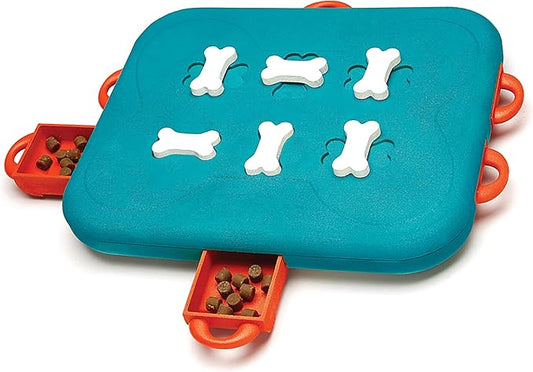 Outward Hound by Nina Ottosson Dog Casino Treat Puzzle Enrichment Toy, Level 3 Advanced, Turquoise