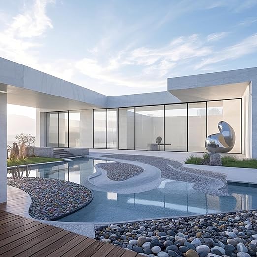 River Rocks for Landscaping, 40lbs Colorful Pebbles for Indoor Plants, 1-2 Inch Decorative Rocks for Planters, High Polished Stones for Vase Filler Fish Tank Garden