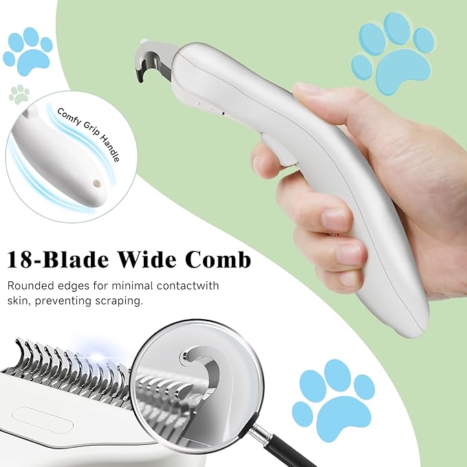 Undercoat Shedding Brush for Dogs & Cats – Professional Deshedding & Dematting Tool +Steam Brush+Waterless Shampoo